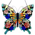 Chloe Lighting Chloe CH1P545BA24-GPN 22.5 x 24 in. Lighting Tiffany Glass Butterfly Window Panel CH1P545BA24-GPN